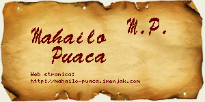 Mahailo Puača vizit kartica